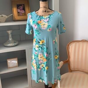 YUMI KIM New NWT Blue green pink floral spring summer dress S 4 6